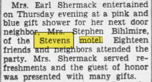 Stevens Motel - Sep 1951 Neighbors Get Together